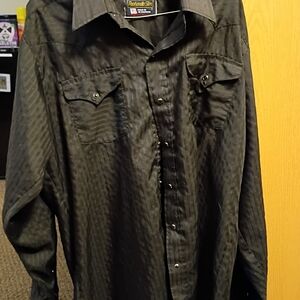 Panhandle Slim Charcoal Button-Up Shirt